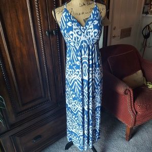 Bebe Blue/white Sundress, S,
